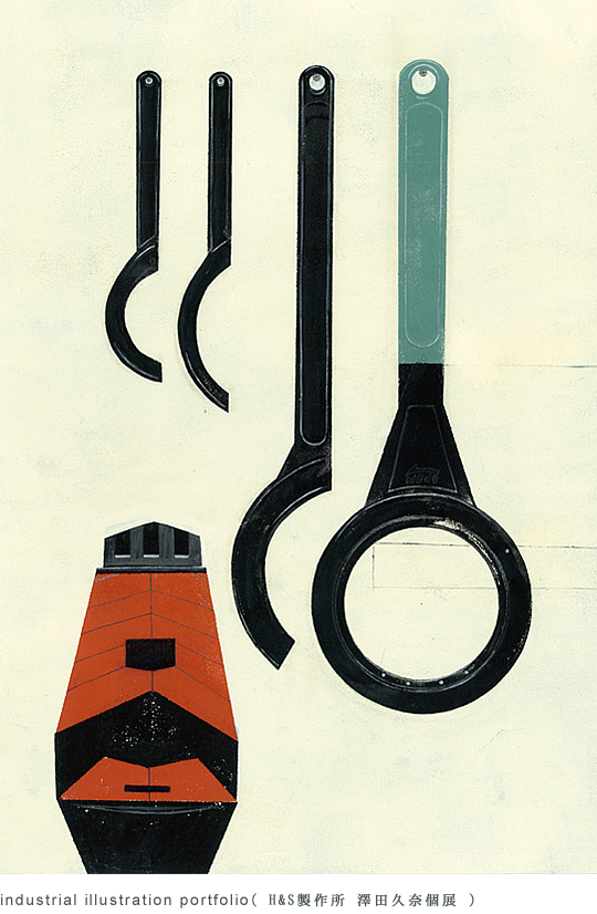 industrial illustration  portfolio hisanasawada machine tool H&S쏊@VcvތW@C_XgA@}VjO@@B@H@CXg[^[@Vcvށ@CXg[V@|[gtHI͂